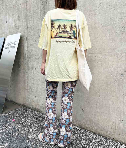 BUS フォトプリント ビッグ Tシャツ 853-5859