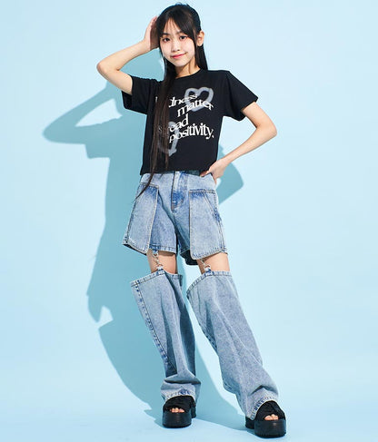 ハート スプレー メッセージ プリント Tシャツ 913-7496