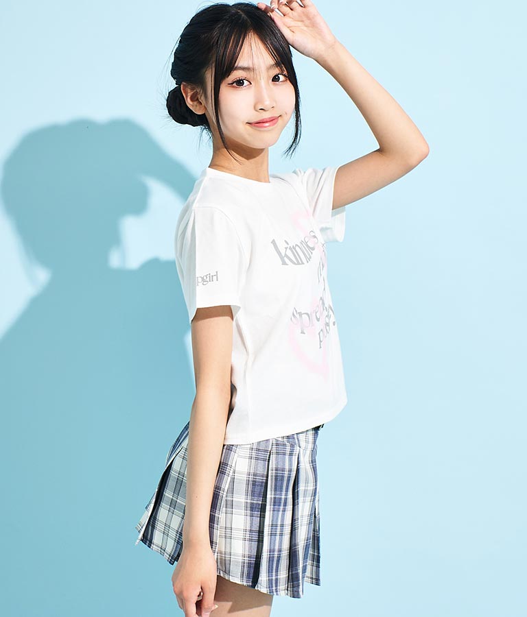 ハート スプレー メッセージ プリント Tシャツ 913-7496