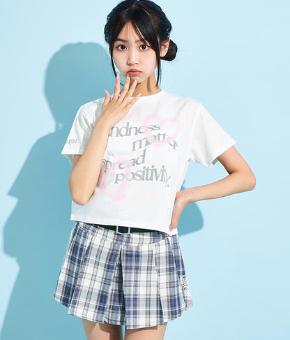 ハート スプレー メッセージ プリント Tシャツ 913-7496