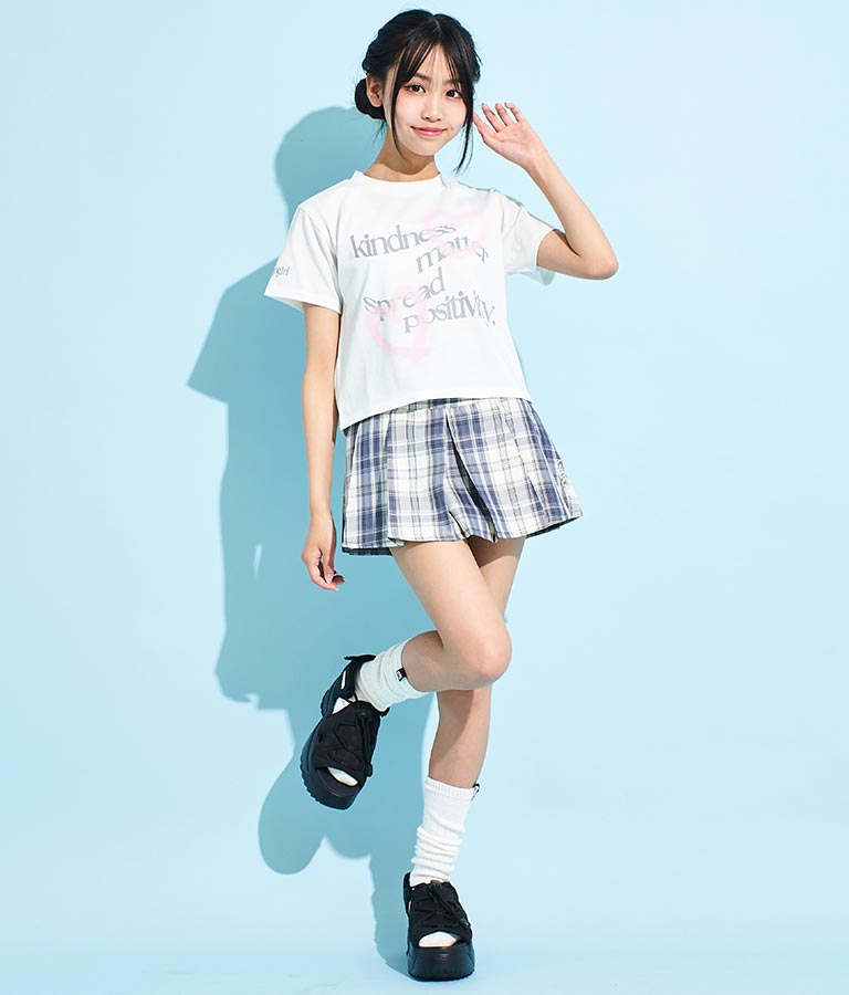 ハート スプレー メッセージ プリント Tシャツ 913-7496
