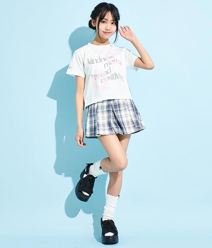 ハート スプレー メッセージ プリント Tシャツ 913-7496