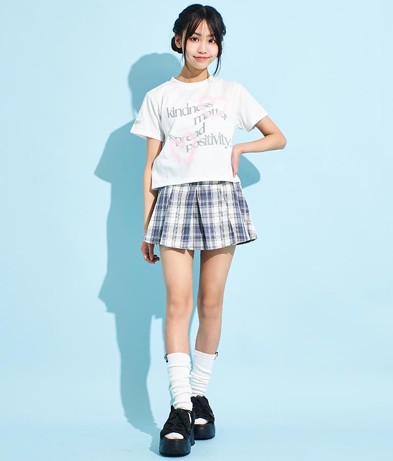 ハート スプレー メッセージ プリント Tシャツ 913-7496