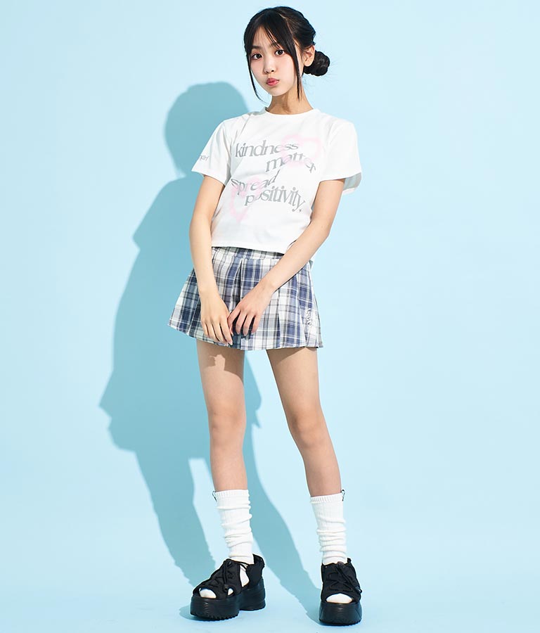 ハート スプレー メッセージ プリント Tシャツ 913-7496