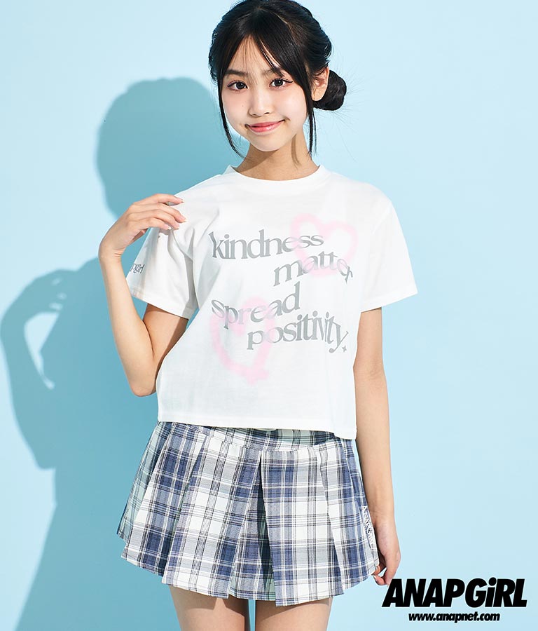 ハート スプレー メッセージ プリント Tシャツ 913-7496