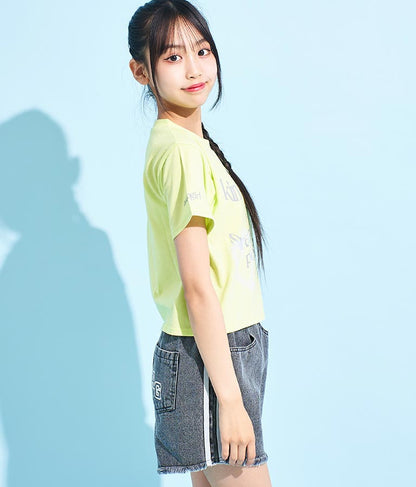 ハート スプレー メッセージ プリント Tシャツ 913-7496