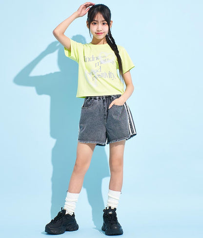 ハート スプレー メッセージ プリント Tシャツ 913-7496