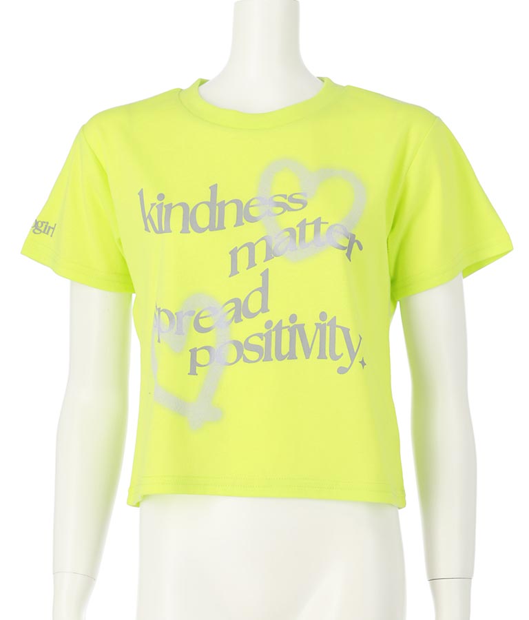 ハート スプレー メッセージ プリント Tシャツ 913-7496