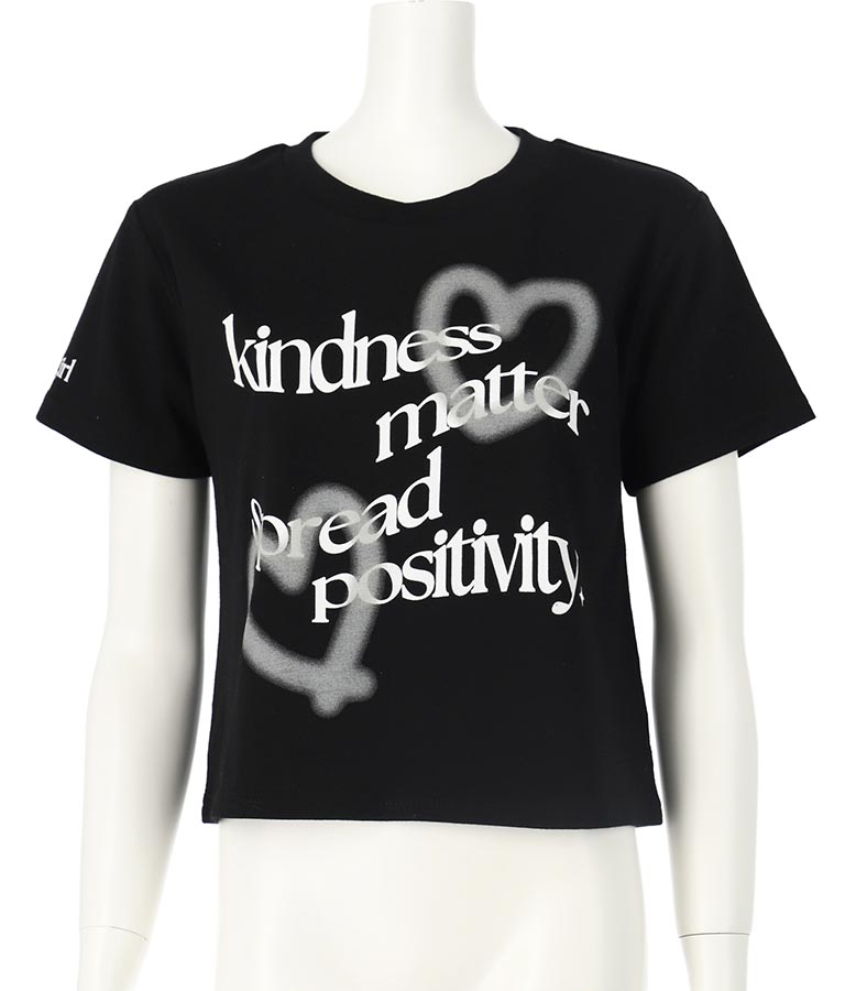 ハート スプレー メッセージ プリント Tシャツ 913-7496