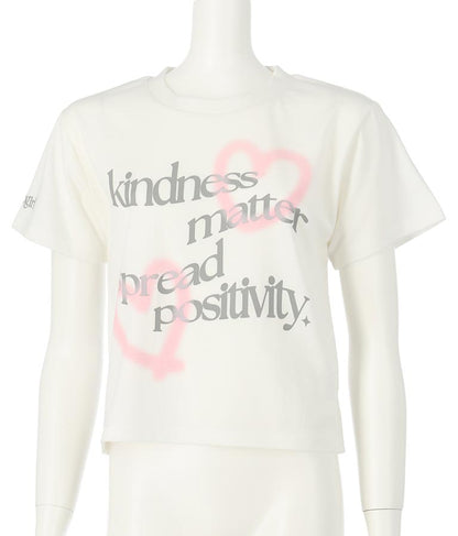ハート スプレー メッセージ プリント Tシャツ 913-7496