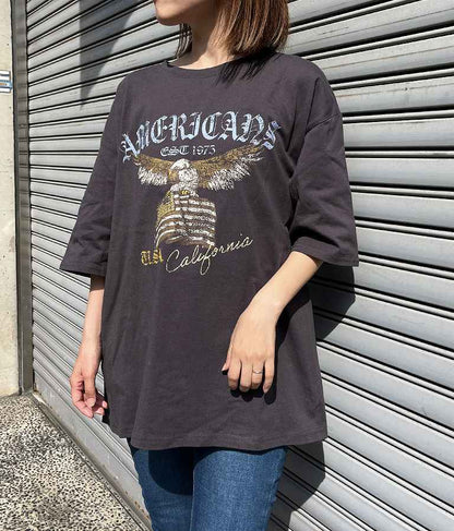 イーグル プリント コットン ビッグ Tシャツ 853-5861