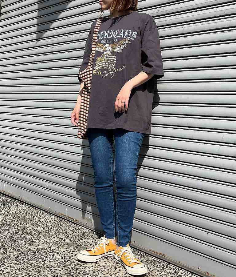 イーグル プリント コットン ビッグ Tシャツ 853-5861