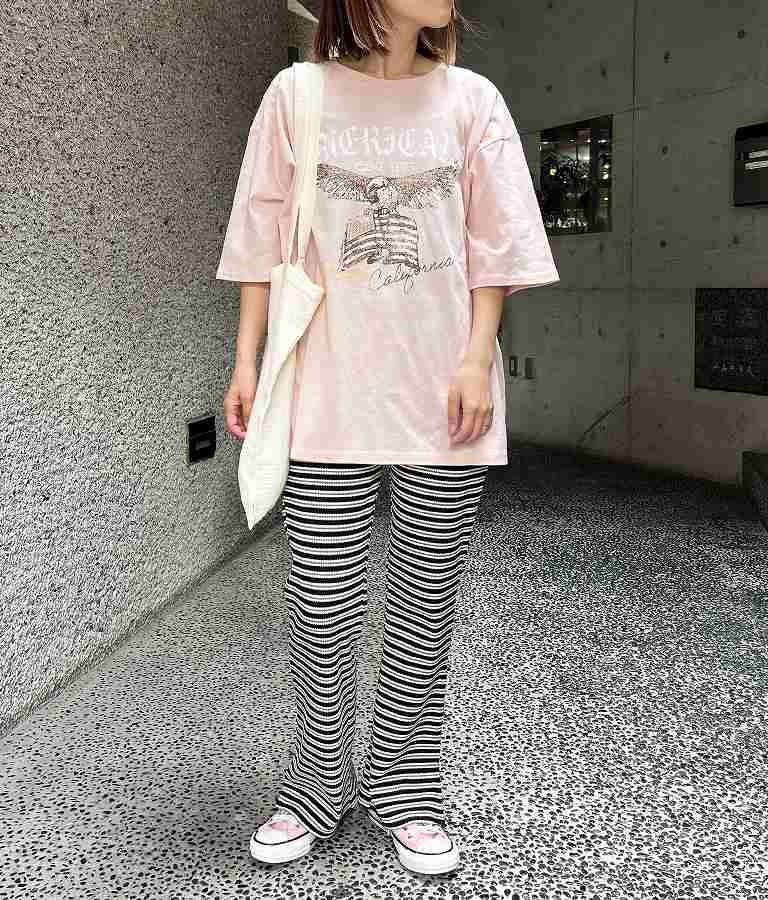 イーグル プリント コットン ビッグ Tシャツ 853-5861