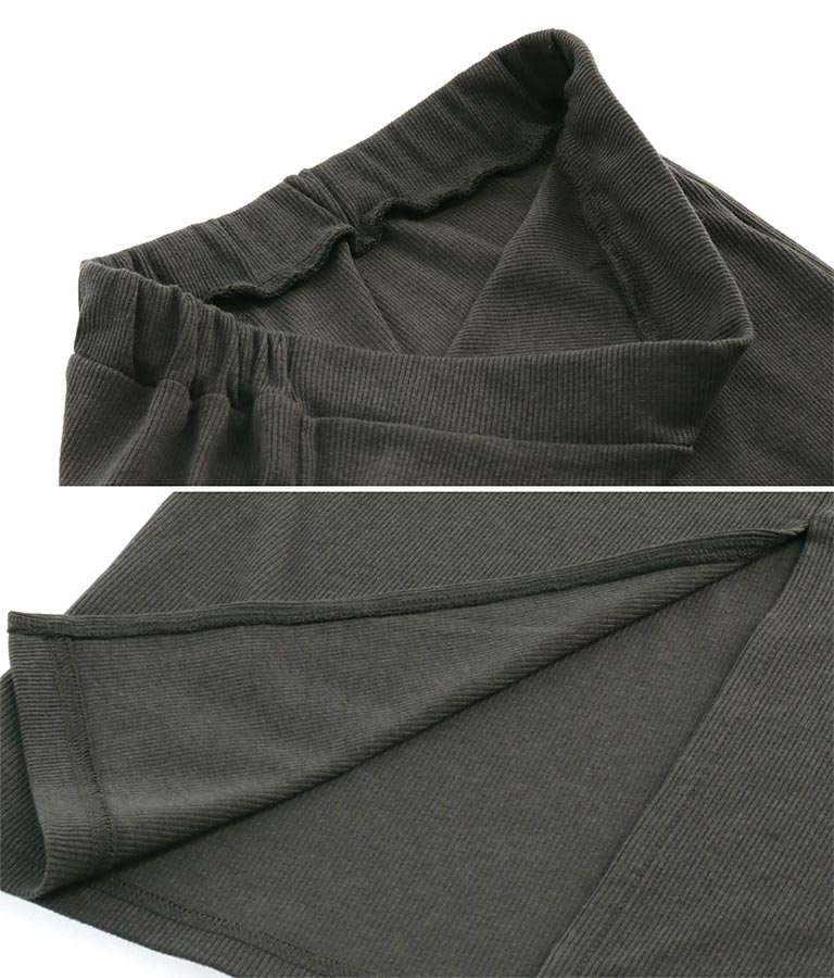 バック スリット リブ ロング スカート 852-5885