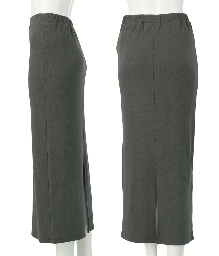 バック スリット リブ ロング スカート 852-5885