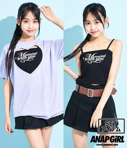 ハートアキ Tシャツ × ロゴ キャミソール SET 918-7493