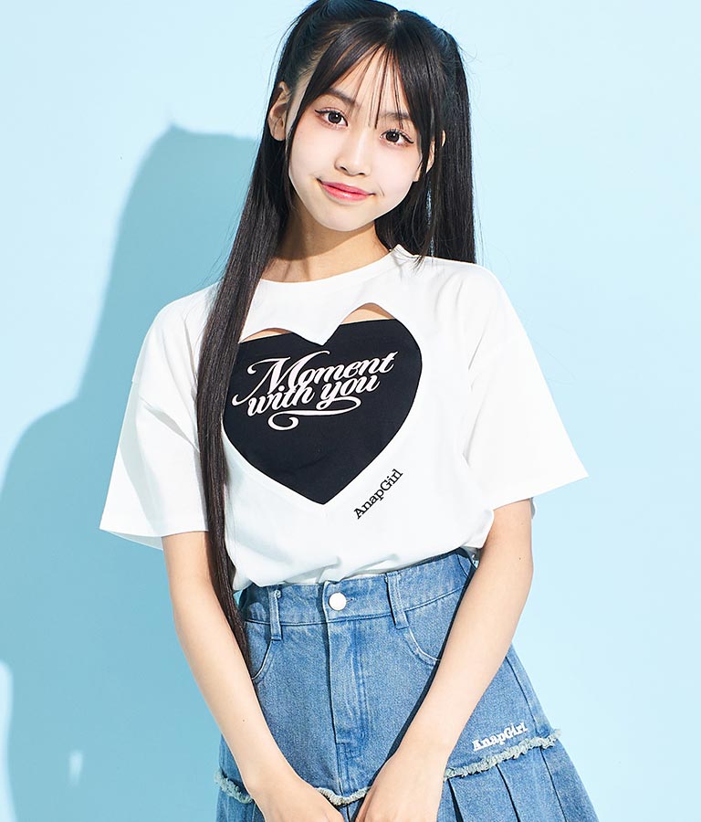 ハートアキ Tシャツ × ロゴ キャミソール SET 918-7493