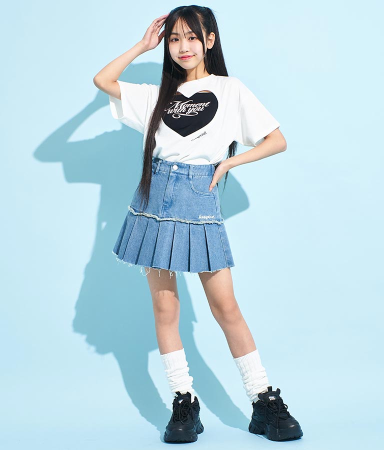 ハートアキ Tシャツ × ロゴ キャミソール SET 918-7493