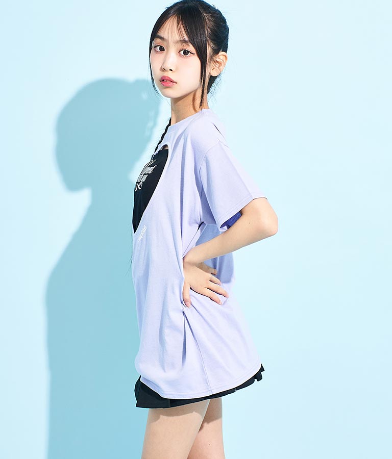 ハートアキ Tシャツ × ロゴ キャミソール SET 918-7493