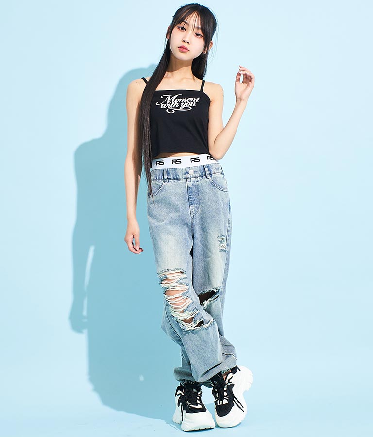 ハートアキ Tシャツ × ロゴ キャミソール SET 918-7493