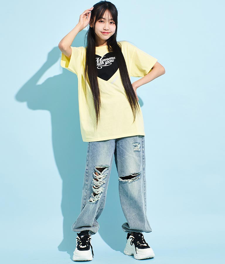 ハートアキ Tシャツ × ロゴ キャミソール SET 918-7493