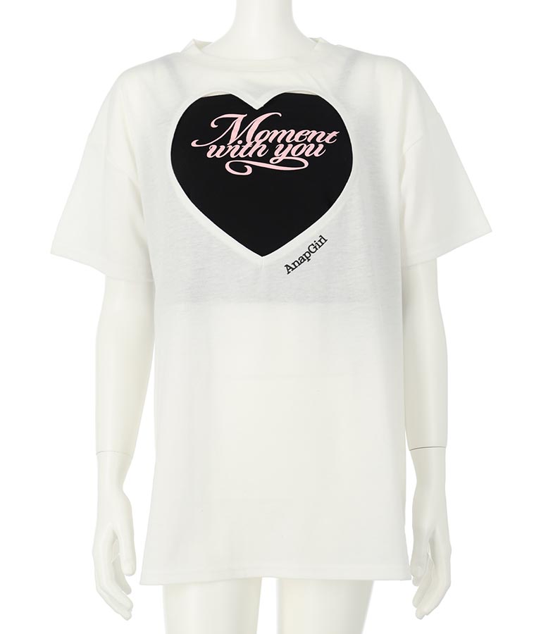 ハートアキ Tシャツ × ロゴ キャミソール SET 918-7493