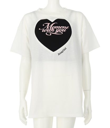 ハートアキ Tシャツ × ロゴ キャミソール SET 918-7493