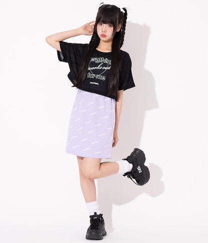 シアー トップス × ロゴ 柄 タンク ワンピース SET 918-7498