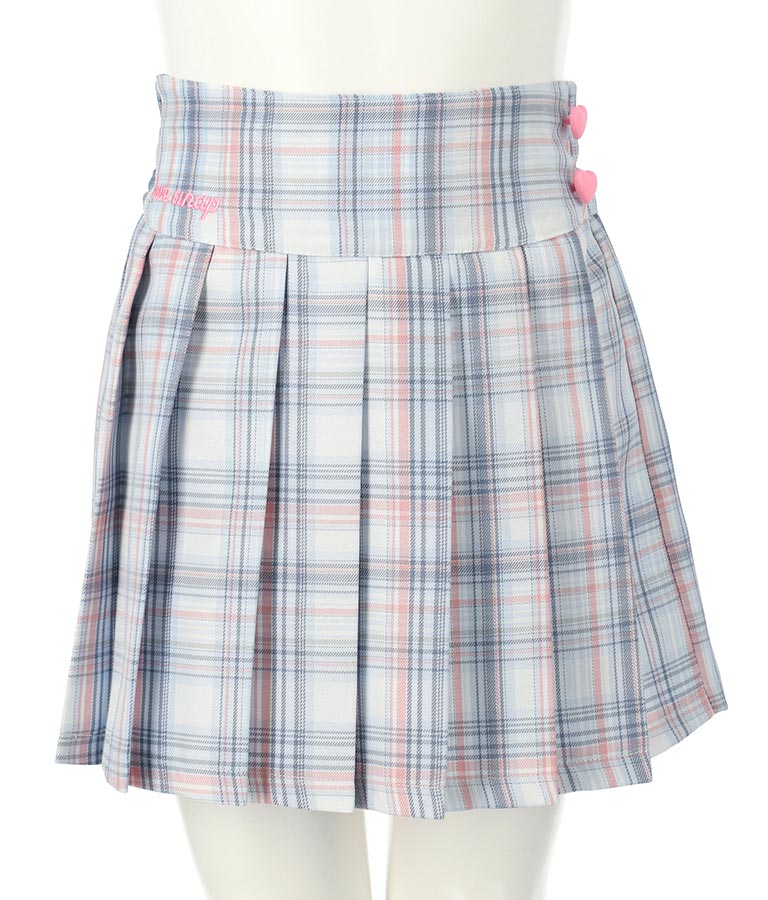 ハート ボタン 裾 プリーツ スカート 421-3308