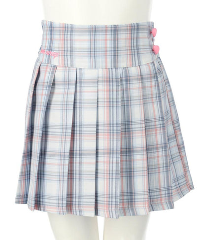 ハート ボタン 裾 プリーツ スカート 421-3308