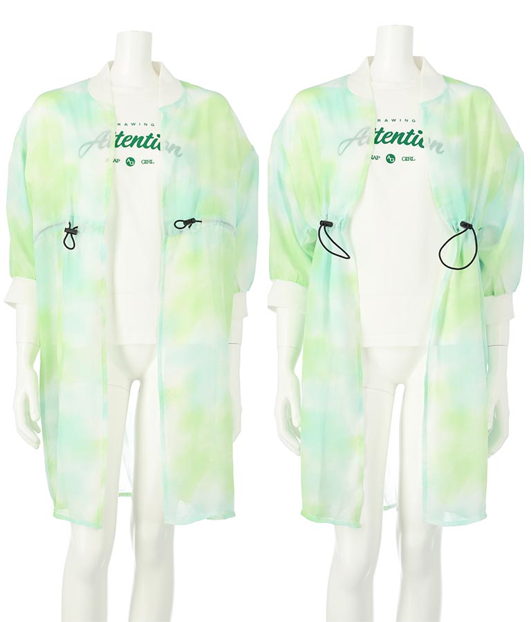 タイダイ シアー カーデ × Tシャツ セット 918-7370