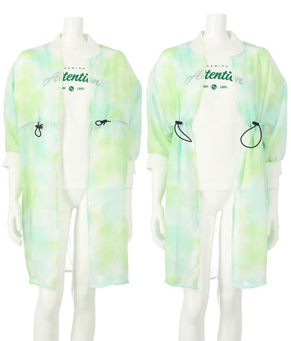 タイダイ シアー カーデ × Tシャツ セット 918-7370