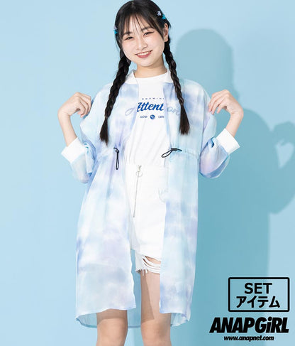 タイダイ シアー カーデ × Tシャツ セット 918-7370