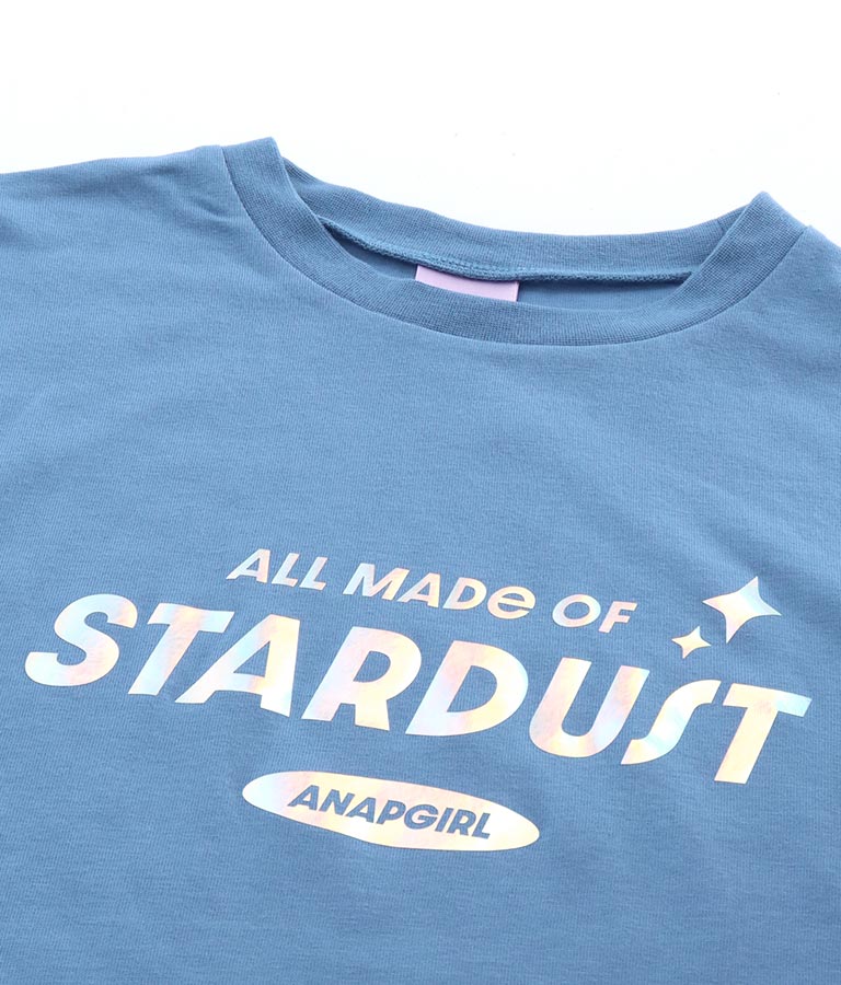 サイド リボン ホログラム プリント Tシャツ 913-7371