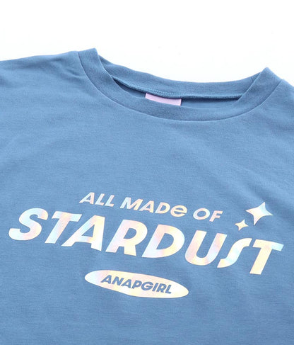 サイド リボン ホログラム プリント Tシャツ 913-7371