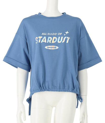 サイド リボン ホログラム プリント Tシャツ 913-7371