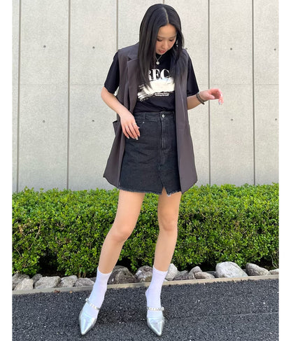 箔ペイント プリント Tシャツ 793-9171