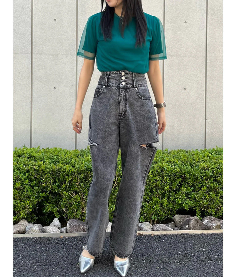 チュール × テレコ リブ Tシャツ セット 793-9170