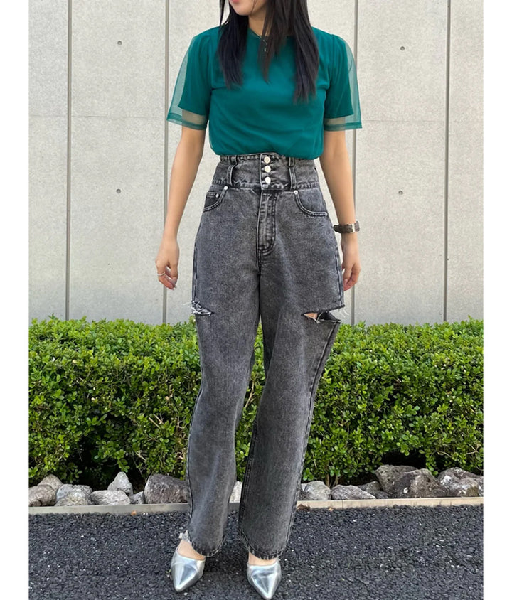 チュール × テレコ リブ Tシャツ セット 793-9170