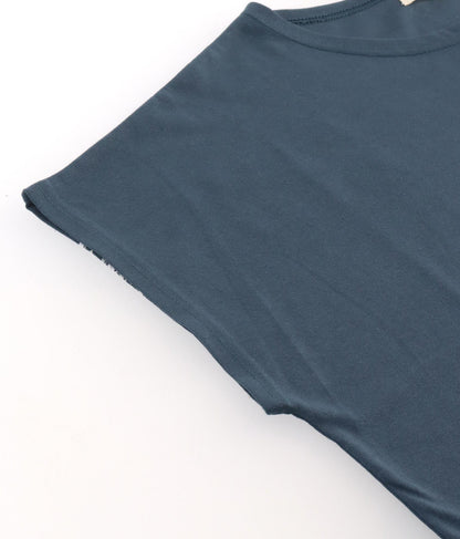 バック オルテガ メッセージ プリント ドルマン Tシャツ 853-5865