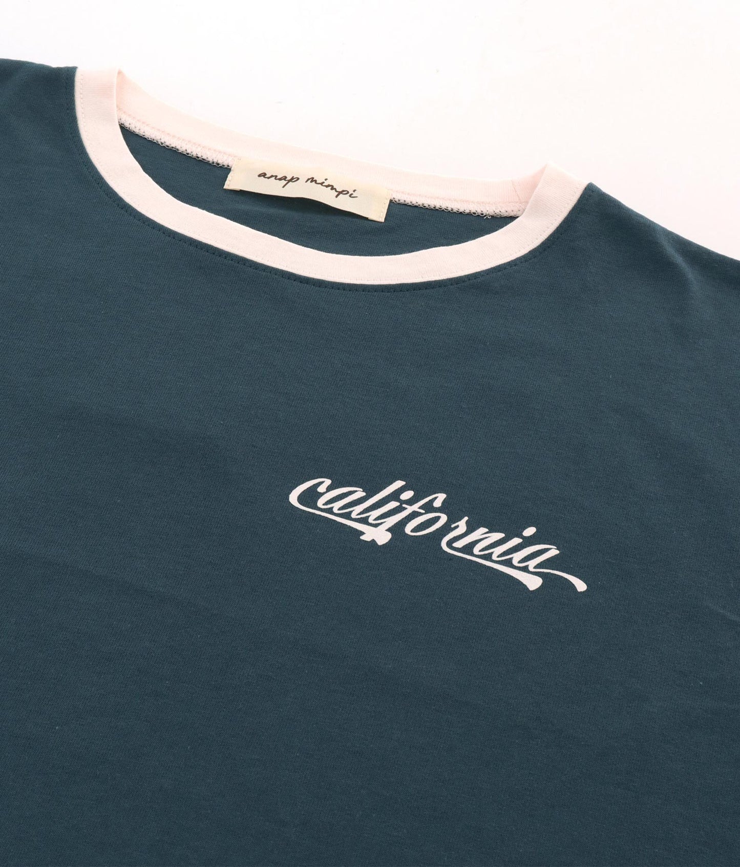 国旗 プリント コットン リンガー Tシャツ 853-5858