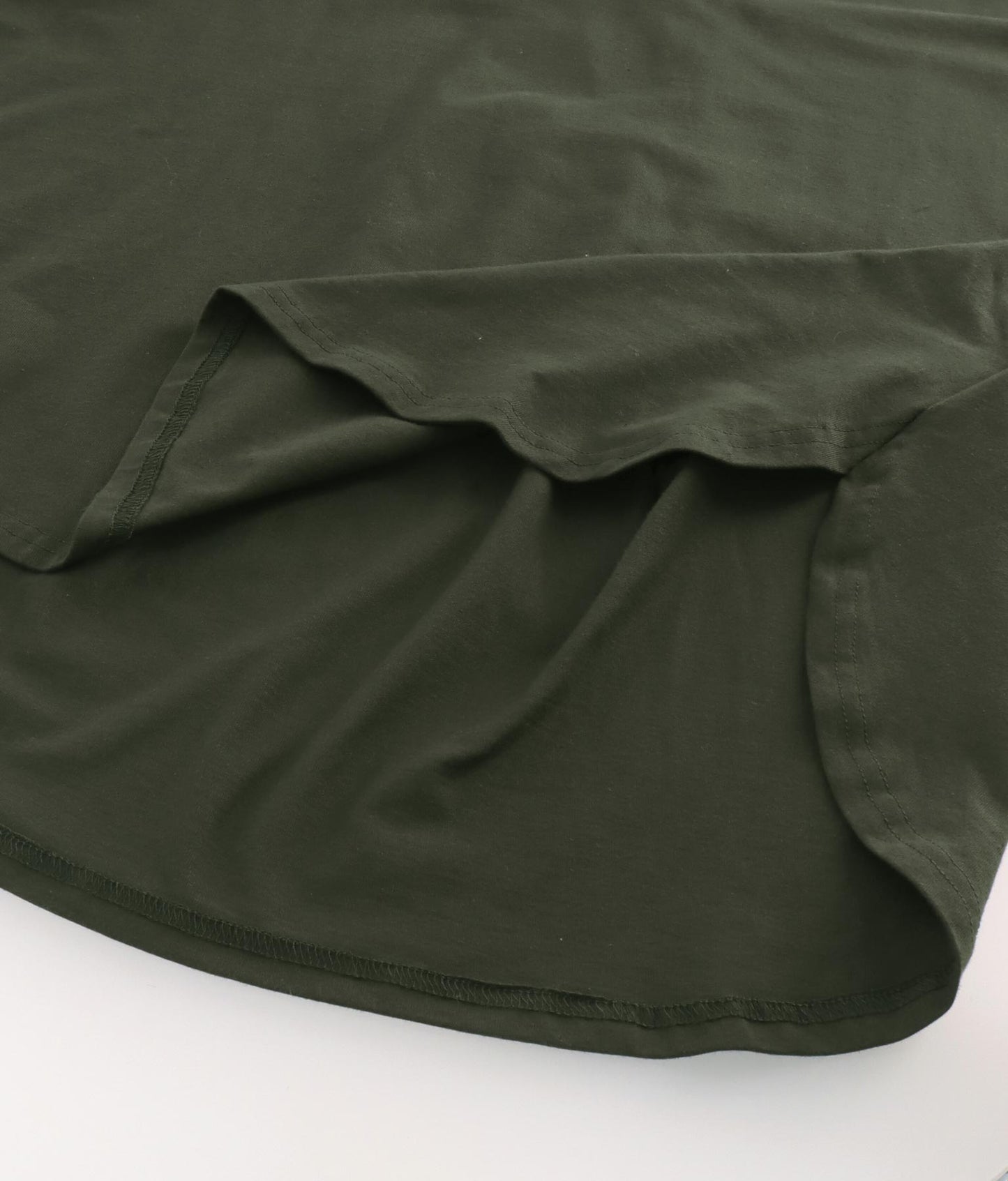 タック 裾ラウンド ロング Tシャツ 153-5579