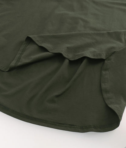 タック 裾ラウンド ロング Tシャツ 153-5579