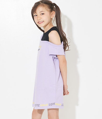 アシンメトリー オフショルダー バックジップ ワンピース 427-3278