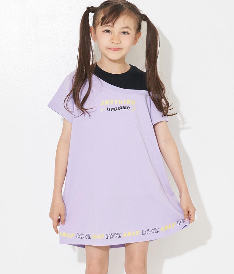 アシンメトリー オフショルダー バックジップ ワンピース 427-3278