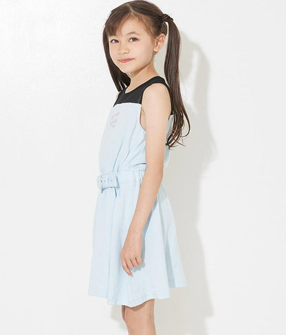 シースルー ノースリーブ ハート ベルト ワンピース 427-3305
