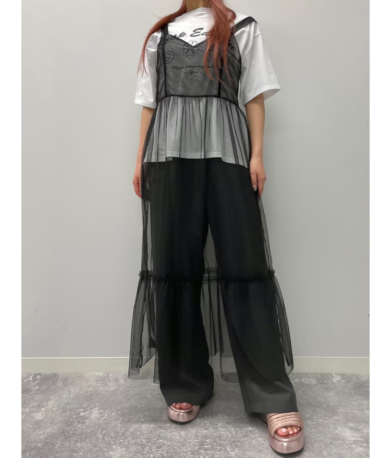 ウエスト ゴム スラックス パンツ 【セットアップ着用可】 152-5572