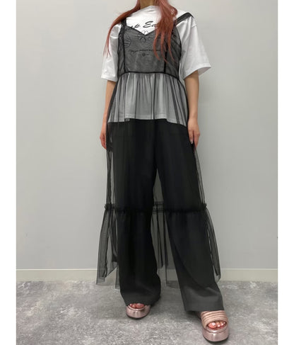 ウエスト ゴム スラックス パンツ 【セットアップ着用可】 152-5572