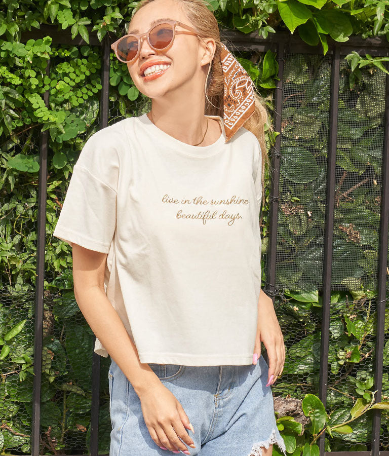 メッセージ 刺繍 Tシャツ 853-5864