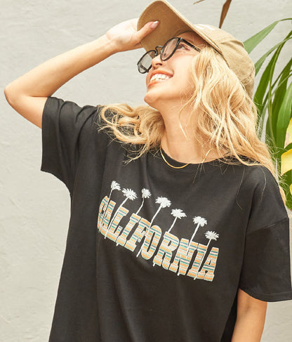 CALIFORNIA ボーダー パームツリー 半袖 ビッグ Tシャツ 853-5868